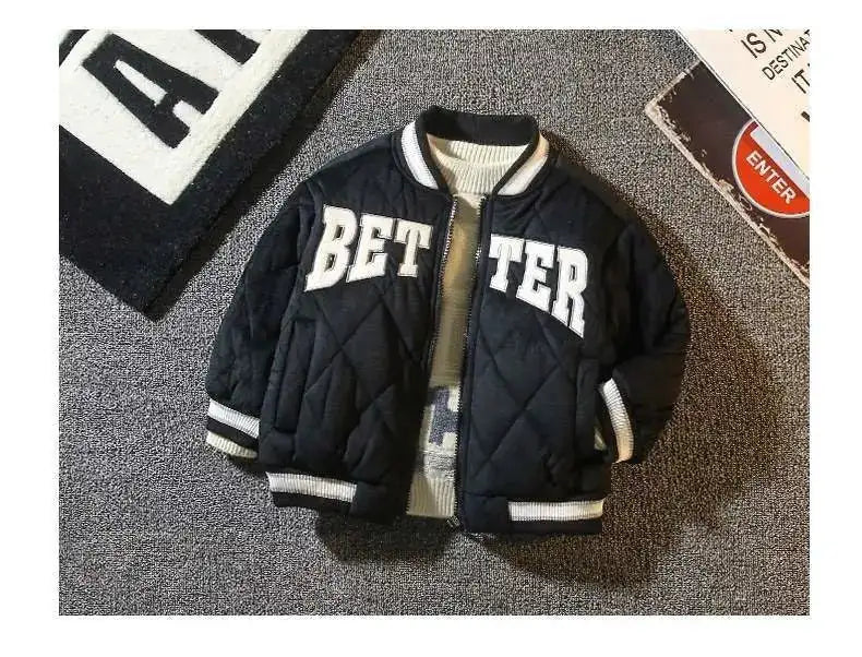 Kinder Baseball "BETTER" Bomber Jacket