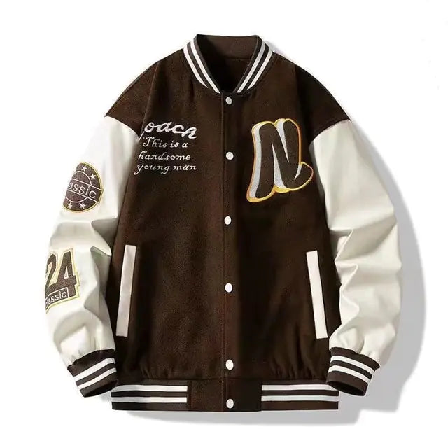 Embroidered Baseball Uniform Jacket