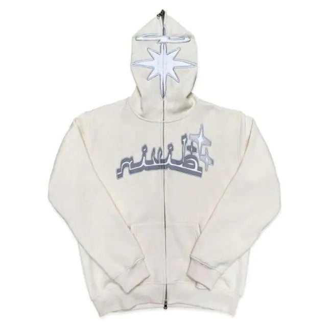 Full Zip Star Print Hoodies