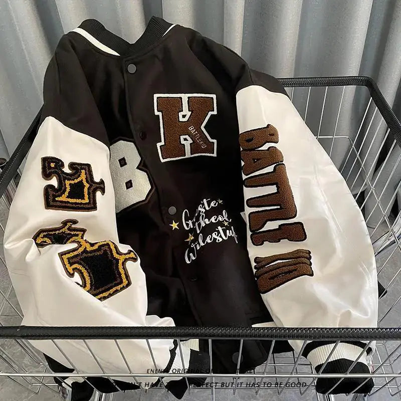 Embroidered Baseball Uniform Jacket